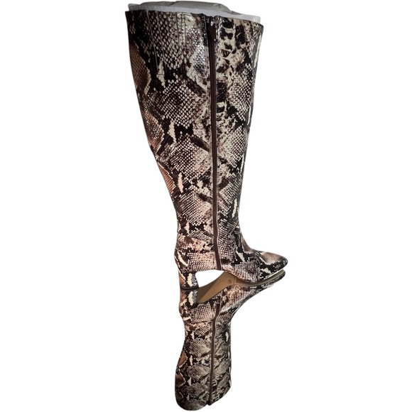 Alex Marie Pamilla Snake Boots 8.5 brown leather in Tall knee high New in box - Picture 8 of 14